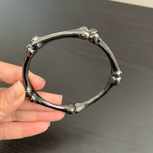 Marc Jacobs Gunmetal Bone Bracelet